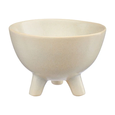 Decorative Ceramic Bowl, White