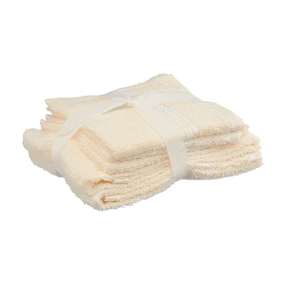 Wash Cloth and Hand Towel Set, White, Pack of 5