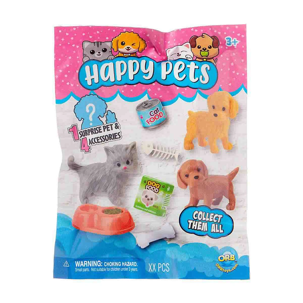 ORB Happy Pets Surprise Pet Figure & Accessories, 5 Count