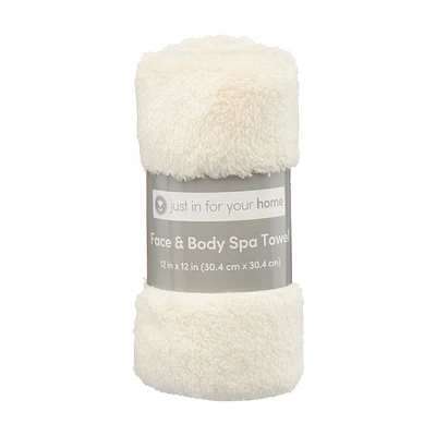 Just In For Your Home Face & Body Spa Towel, 12 in x 12 in