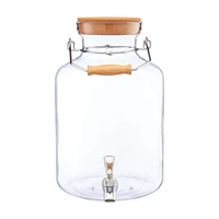 Glass Dispenser with Cork Lid