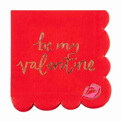 'Be My Valentine' Printed Scalloped Luncheon Napkins, 16 ct