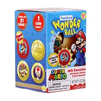 Frankford Super Mario Wonderball Milk Chocolate with Surprise Collectable Coin, 1 oz