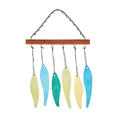 Decorative Wood Hanging Glass Wind Chime