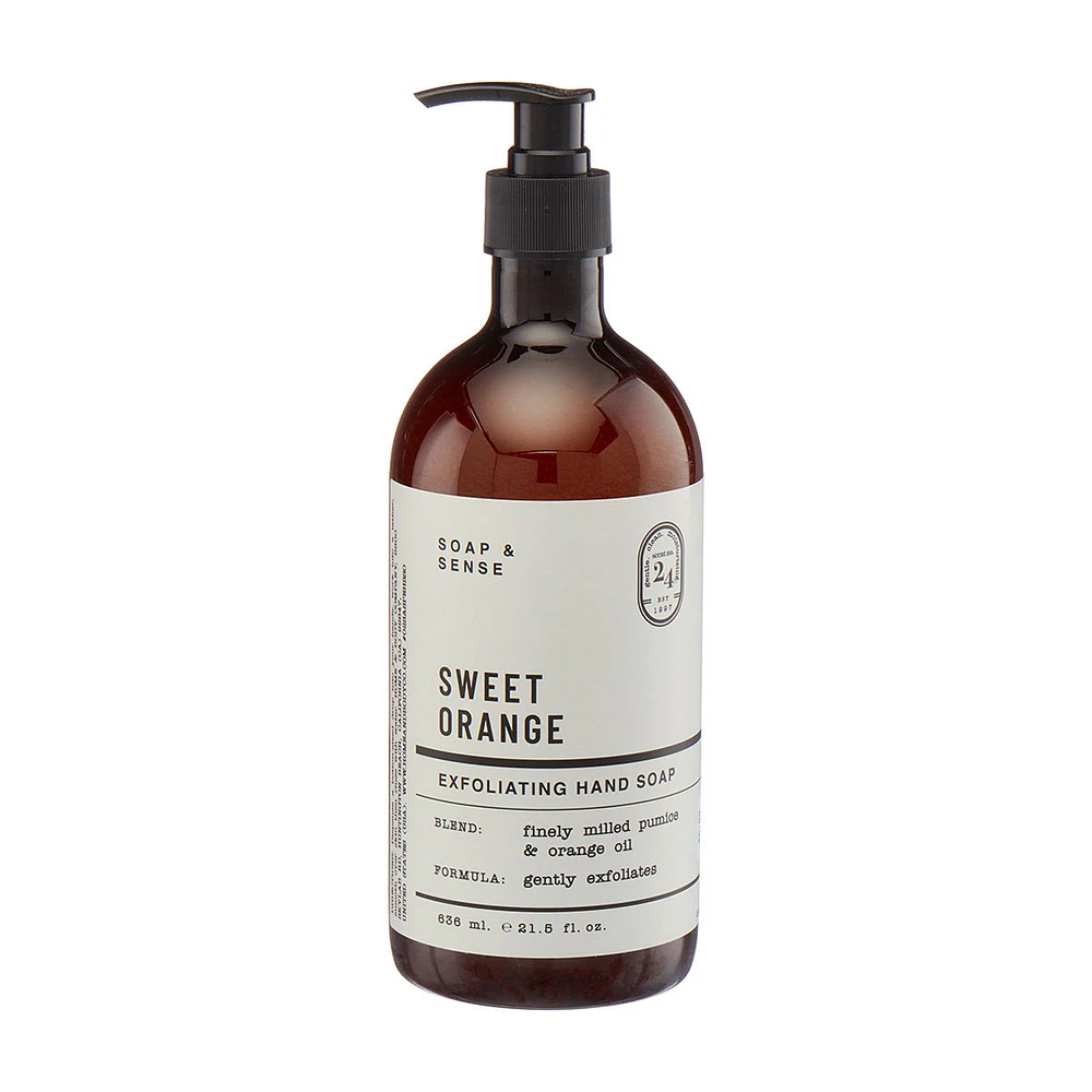 Soap & Sense Sweet Orange Exfoliating Hand Soap, 21.5 fl oz