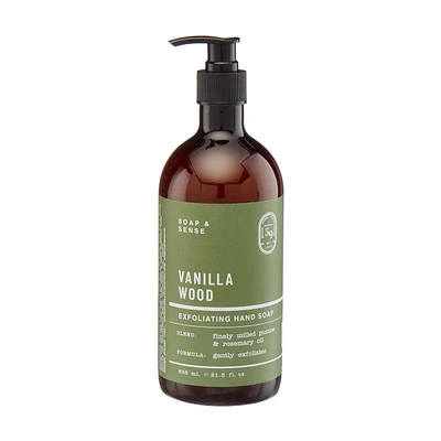 Soap & Sense Vanilla Wood Exfoliating Hand Soap, 21.5 fl. oz.
