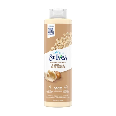 St. Ives Oatmeal and Shea Butter Soothing Body Wash, 22 fl oz