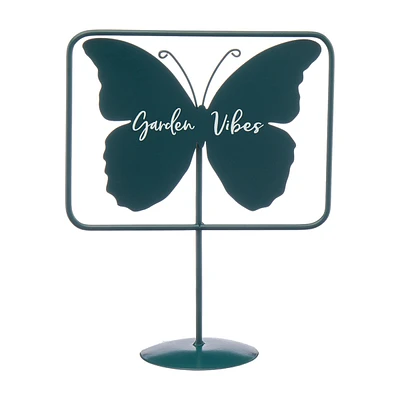 Garden Décor Tabletop Butterfly Sign