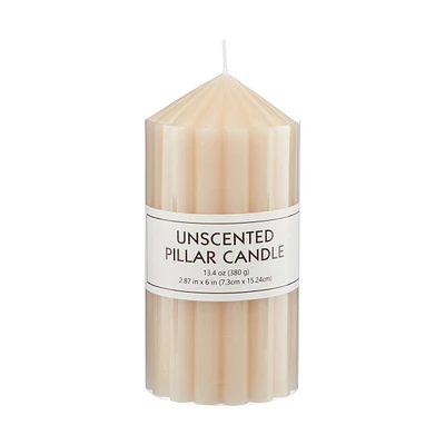 Unscented Pillar Candle