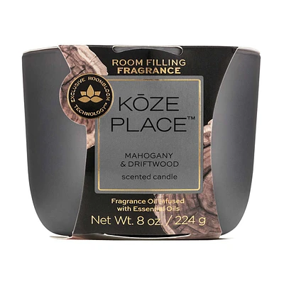 Koze Place Mahogany and Driftwood Scented Candle, 8 oz