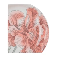 Pink Floral Printed Dinner Bowl