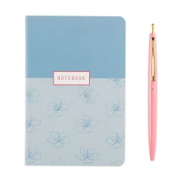 Floral Printed Journal Book with Pen