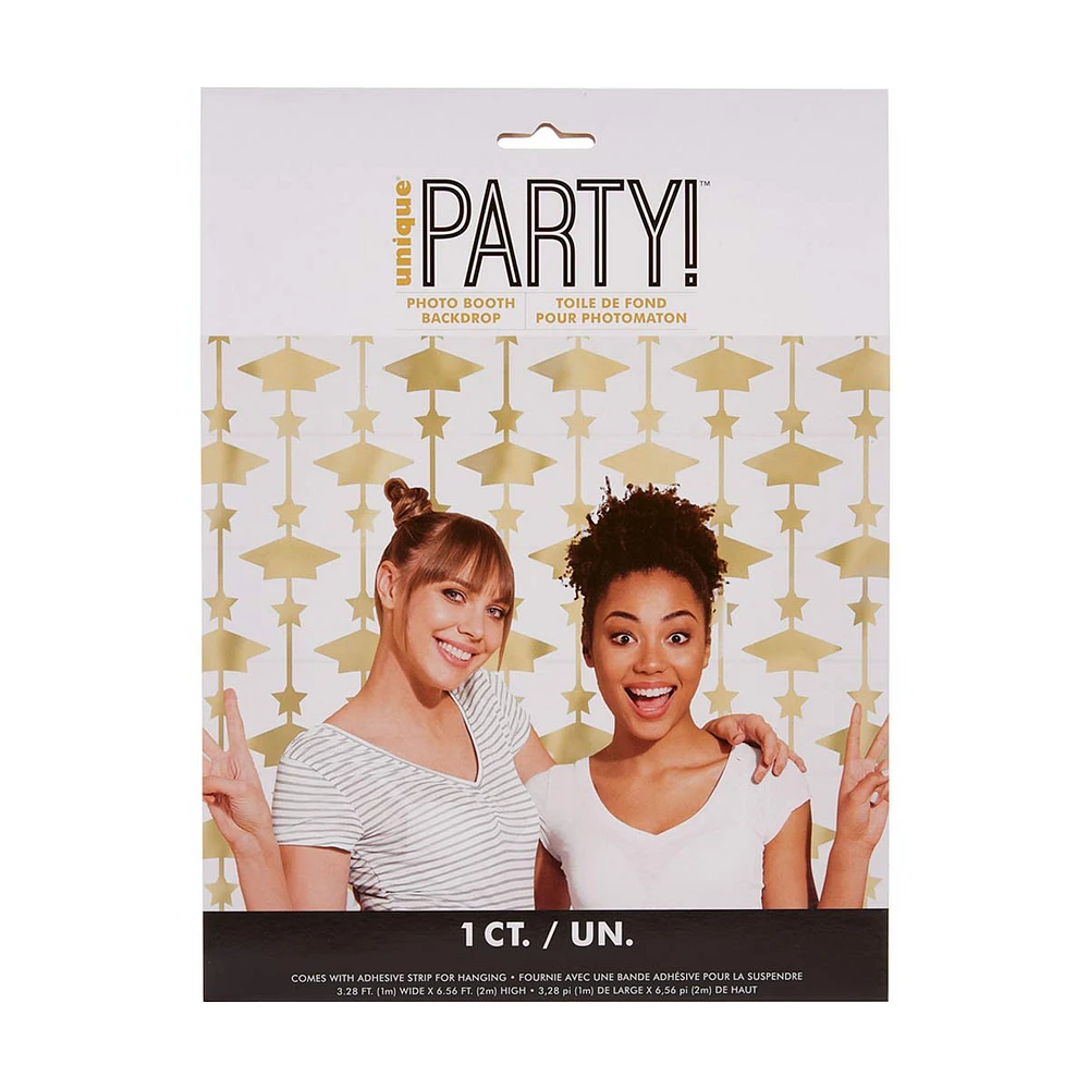 Unique Party Graduation Cap Photo Booth Backdrop