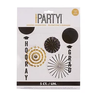 Unique Party Fans and Hanging Decoration Kit, 5 ct