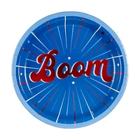 Round Boom Foil Plates, 9 in