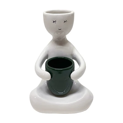 Indoor Ceramic Lady Vase Flower Pot