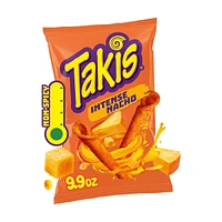 Takis Intense Nacho Cheese Flavored Non-Spicy Tortilla Chips, 9.9 oz
