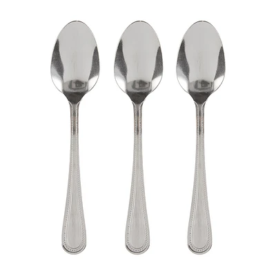 Stainless Steel Beaded Tablespoon, Pack of 3