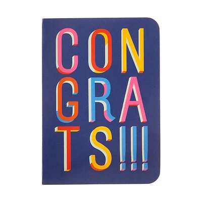 'Congrats!!!' Printed Mini Card