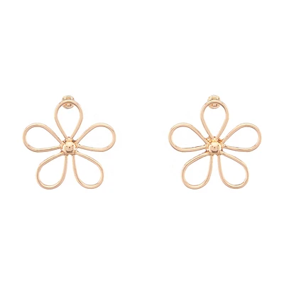 Flower Shape Big Studs Earrings