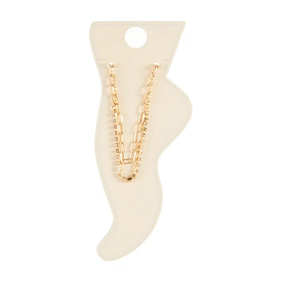 Golden Strass Chain Anklet