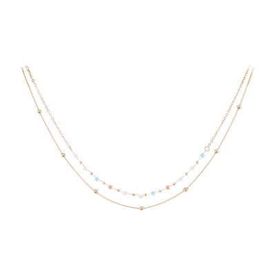 Dainty Seed Beads Row Necklace
