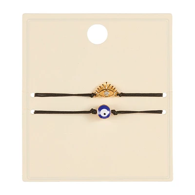 Evil Eye Thread Bracelet, 2 ct