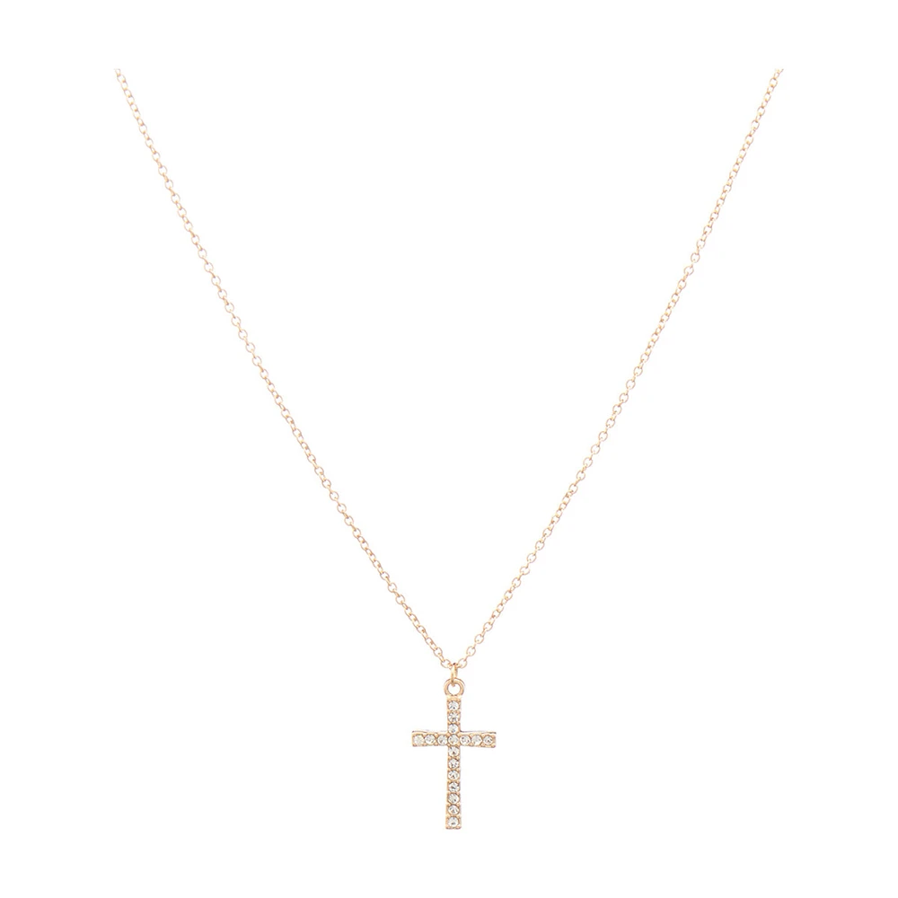 Strass Cross Necklace