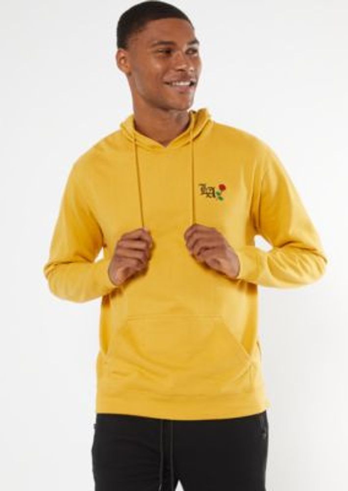 Rue21 Mustard LA Rose Embroidered 