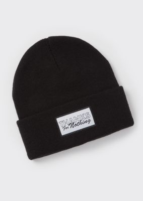 Black Thanks For Nothing Beanie