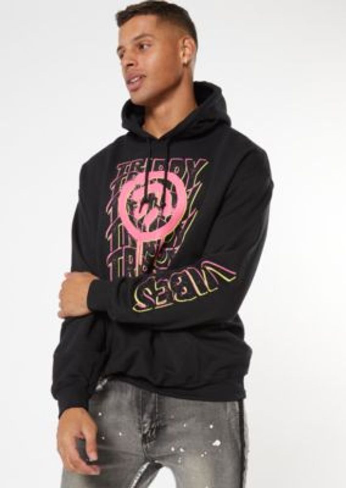 Rue21 Black Trippy Vibes Hoodie 