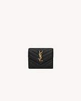 CASSANDRE MATELASSÉ compact tri fold wallet in LAMBSKIN