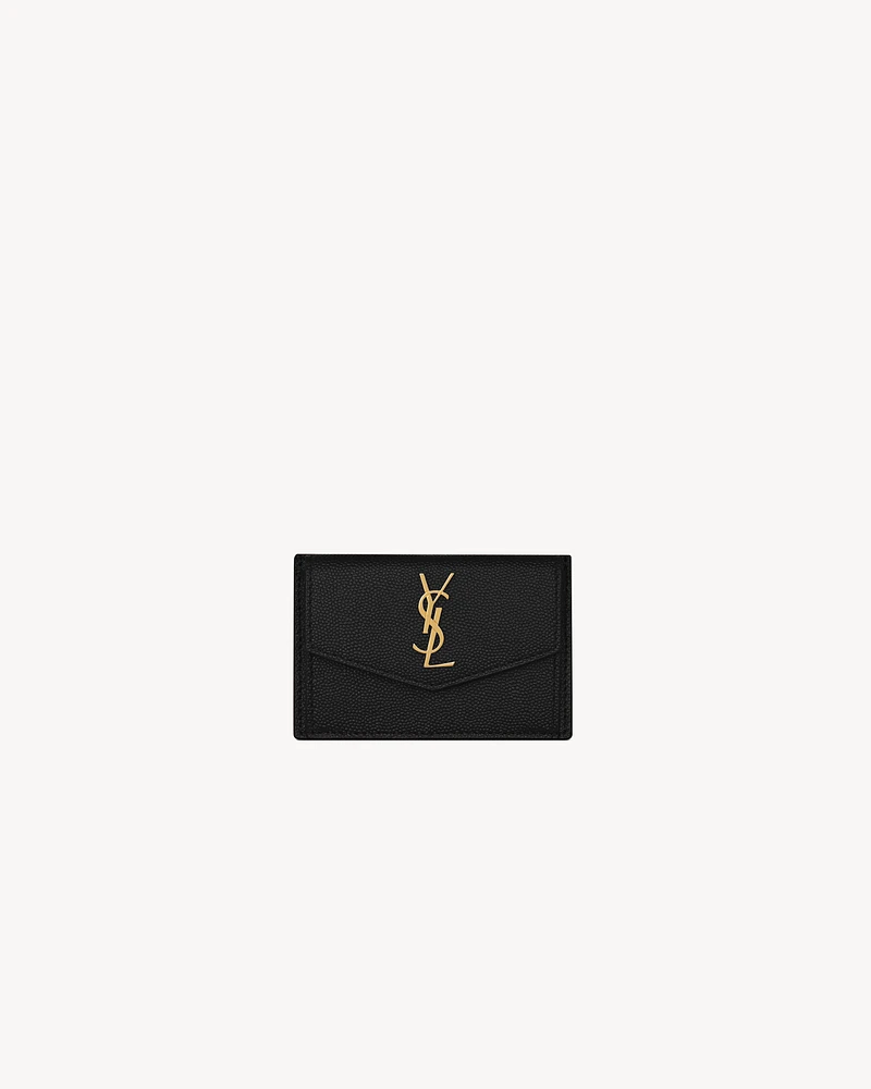 UPTOWN FLAP CARD CASE IN GRAIN DE POUDRE LEATHER