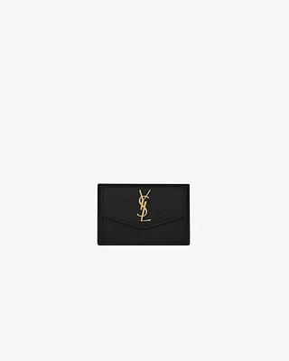 UPTOWN FLAP CARD CASE IN GRAIN DE POUDRE LEATHER