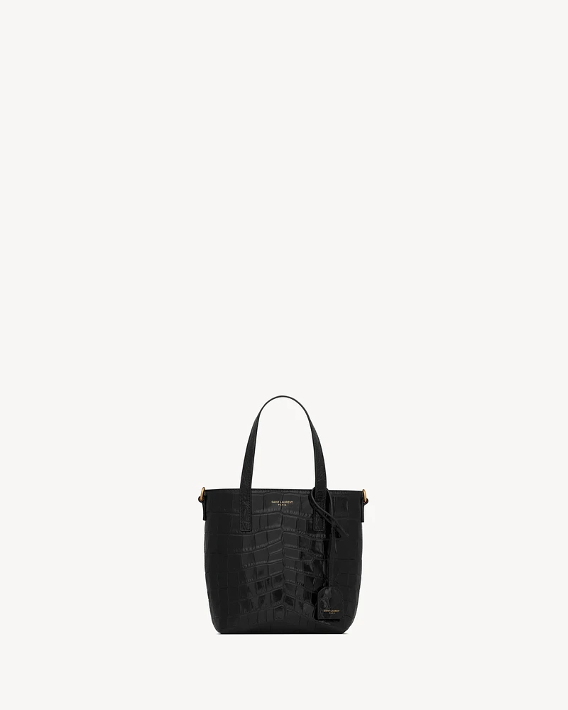 Mini toy shopping Saint Laurent IN CROCODILE-EMBOSSED LEATHER