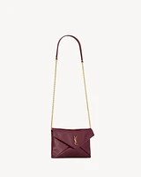 CASSANDRE chain pouch in shiny leather