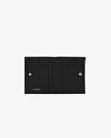 UPTOWN Compact wallet in grain de poudre leather