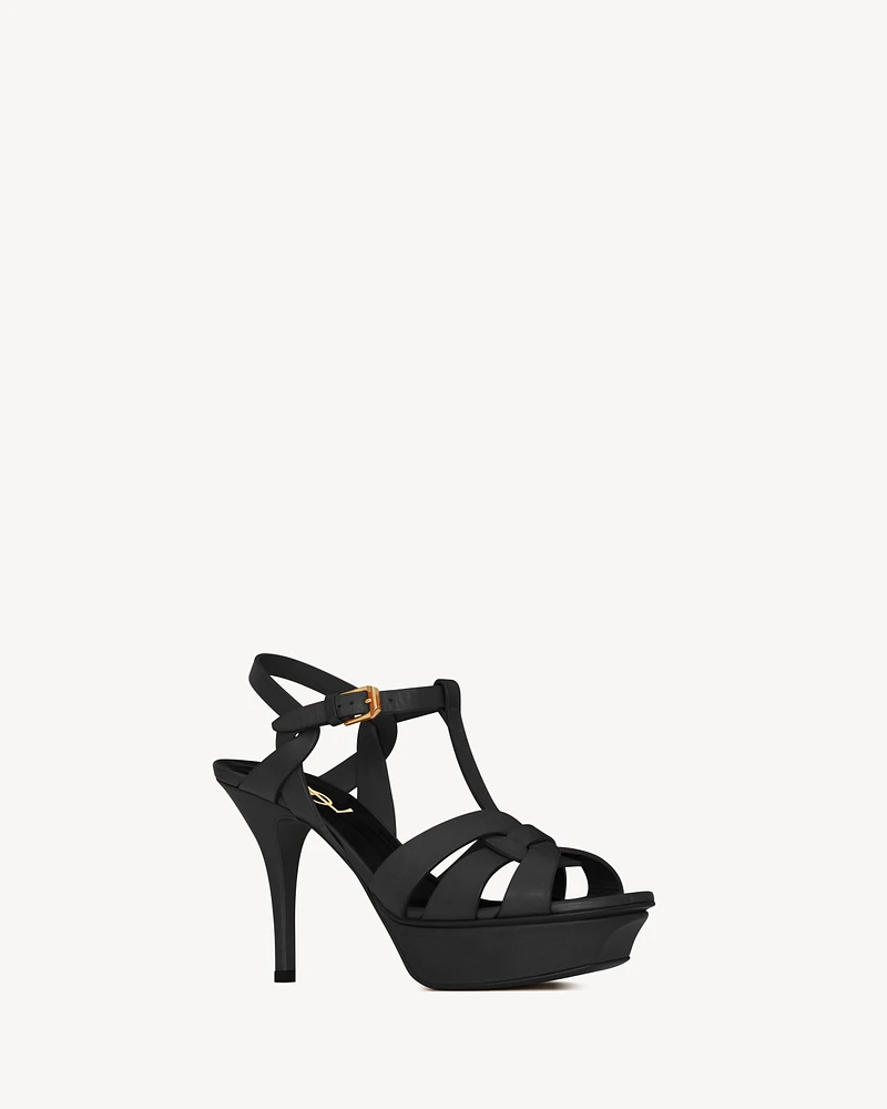 TRIBUTE platform sandals smooth leather