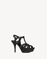 TRIBUTE platform sandals smooth leather