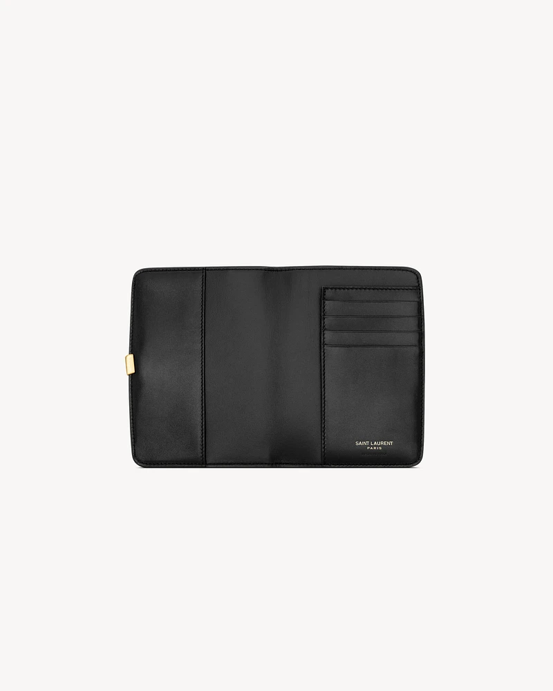 VOLTAIRE passport case in BOX SAINT LAURENT