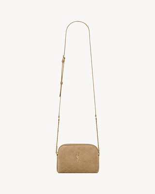 GABY zipped pouch in suede
