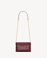 CASSANDRE chain pouch in shiny leather
