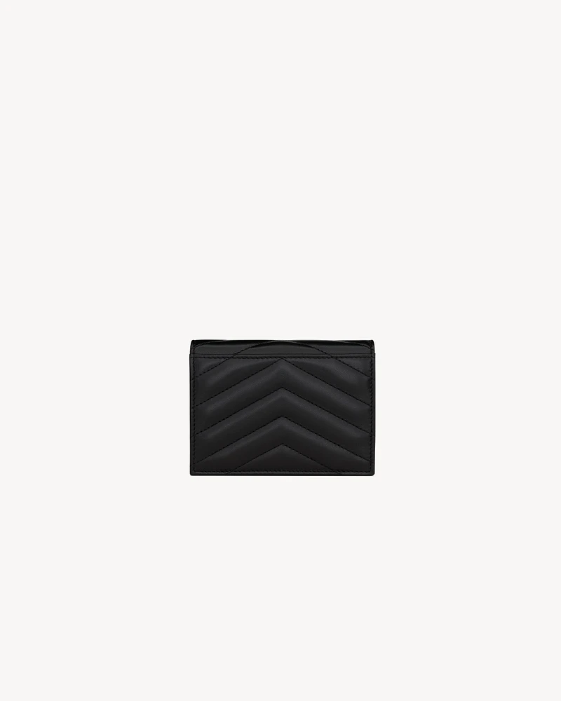 CASSANDRE MATELASSÉ FLAP CARD CASE IN LAMBSKIN