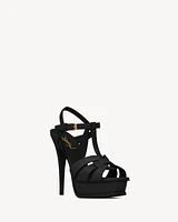 TRIBUTE platform sandals smooth leather