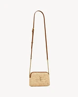 GABY zipped pouch in raffia