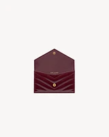CASSANDRE MATELASSÉ FRAGMENTS flap card case in patent leather