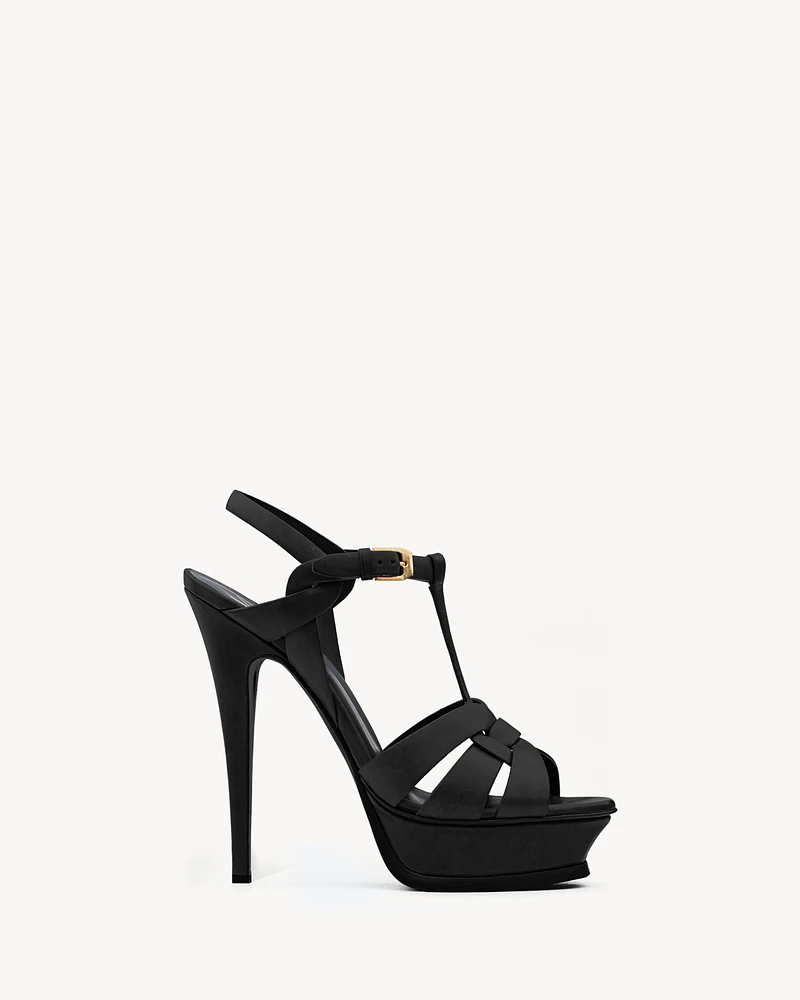 TRIBUTE platform sandals smooth leather