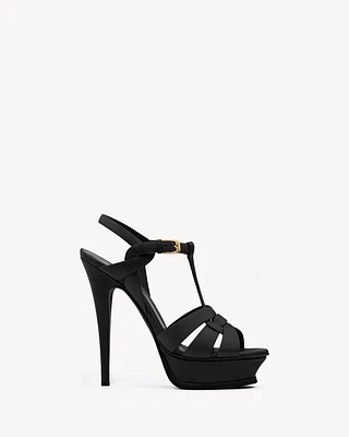 TRIBUTE platform sandals smooth leather