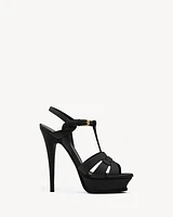 TRIBUTE platform sandals smooth leather