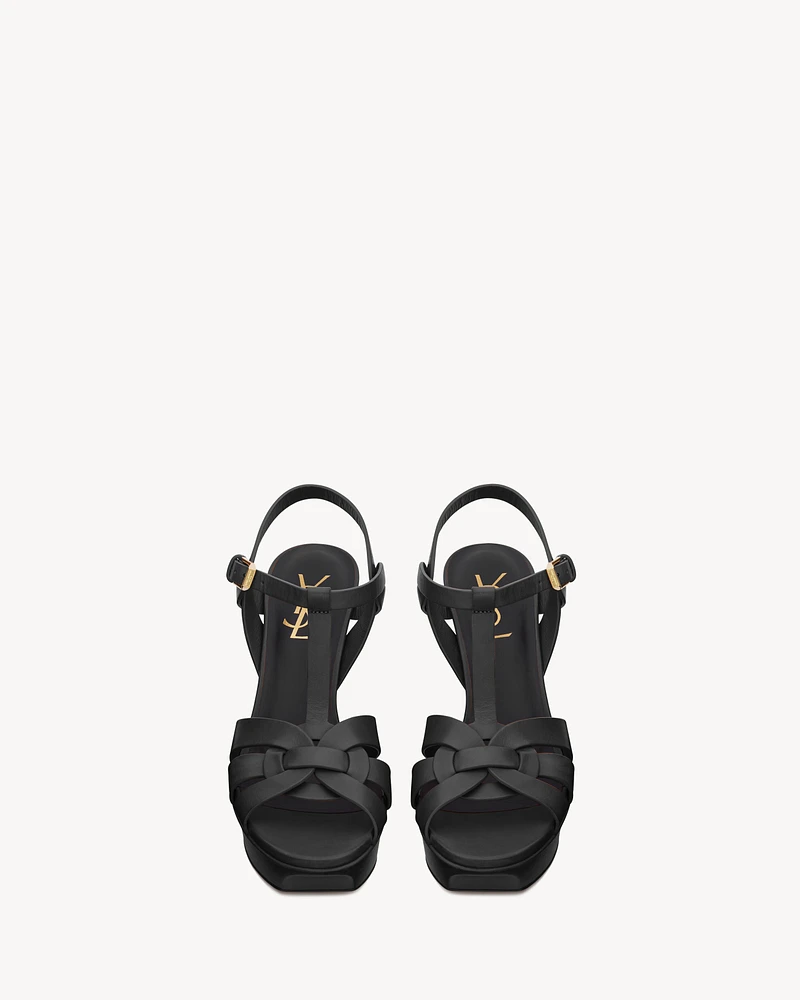 TRIBUTE platform sandals smooth leather
